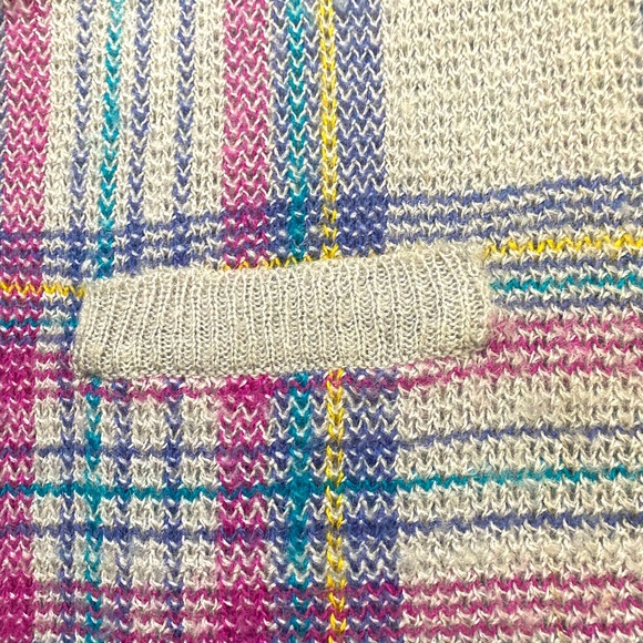 THE BAY CLUB | Vintage 90’s Plaid Knit Short Sleeve Pullover Sweater Large - Picture 11 of 16